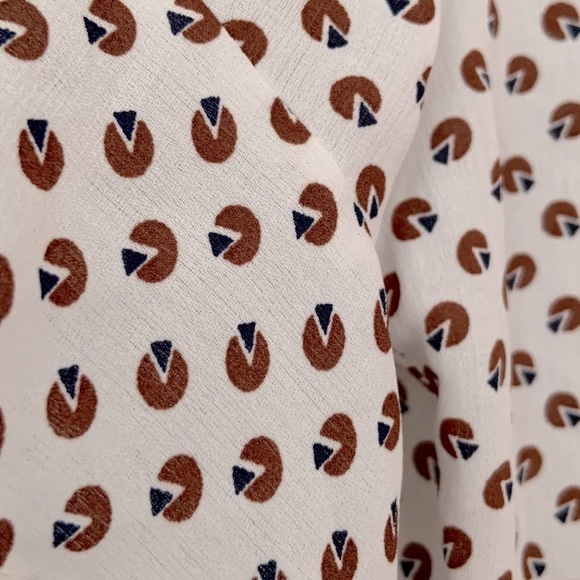 ARTLOVE Paris • Short Flutter Sleeve Tie Back Geometric Print Dress Size Small - Picture 11 of 12